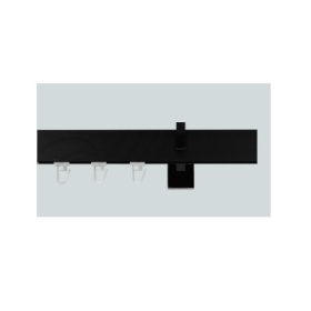 Egysoros Square Line profil, fekete 120 cm