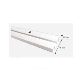   Egysoros fehér mennyezeti függönysín, 120 cm (szerelékcsomag nélkül)