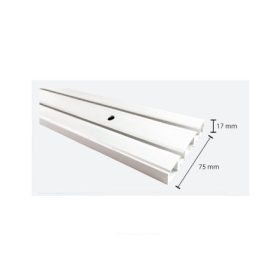   Kétsoros fehér mennyezeti függönysín, 120 cm (szerelékcsomag nélkül)