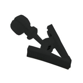 Mennyezeti sín görgő csipesszel, fekete, 20 db/csomag