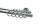 Függönykarnis 16 mm EUROPA 2 sor, inox, 120 cm