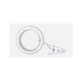 Fehér karika szilikonbetéttel+csipesz 19 mm ,10db/cs