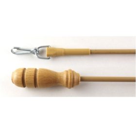 Natúr Függönyelhúzó pálca fém-fa 50 cm